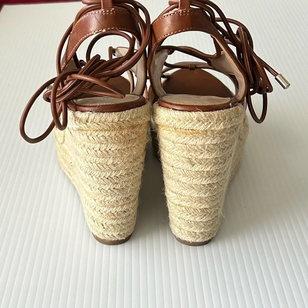 Aldo Oxandra Women's Ghillie Lace-Up Platform Espadrille Wedge, Size 9